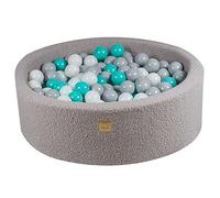 MEOWBABY Piscine à Balle pour bébé en Bouclé - Piscine à balles 90x30cm Douce avec 200 balles - Piscine a Balle Enfant, Grau