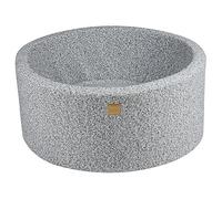 MEOWBABY Piscine à Balle pour bébé en Bouclé - Piscine Ohne balles 90x40cm Douce - Piscine a Balle Enfant, Boucle, Grau Melange
