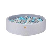 MEOWBABY Piscine à balles pour bébé - Fosses a Boules 120x30cm pour Enfants avec 300 balles - Piscine a Balle en Coton Enfant, Gris Clair