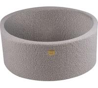 MeowBaby Piscine sèche ronde 90x40cm pour enfants sans balles, Boucle, Gris