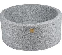 MeowBaby Piscine sèche ronde 90x40cm pour un enfant sans balles, Bouclé, Gris clair