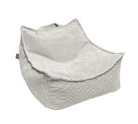 MEOWBABY Pouf Chambre Enfant - Fauteuil Poire Confortable et Léger - Pouf Poire Ergonomique pour Lecture et Jeu - Siège Douillet pour Fille et Garçon avec Remplissage de Billes, Côtelé, Écru
