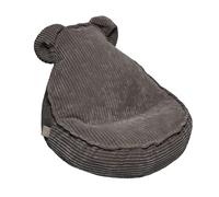 MEOWBABY Pouf Chambre Enfant - Fauteuil Poire Confortable et Léger - Pouf Poire Ergonomique pour Lecture et Jeu - Siège Douillet pour Fille et Garçon avec Remplissage de Billes, Côtelé, Brun