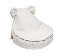 MEOWBABY Pouf Chambre Enfant - Fauteuil Poire Confortable et Léger - Pouf Poire Ergonomique pour Lecture et Jeu - Siège Douillet pour Fille et Garçon avec Remplissage de Billes, Bearly, Crémeux