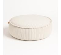 MEOWBABY Pouf Enfant Ergonomique - Fauteuil Poire Chambre Enfant - Pouf Poire Léger et Confortable avec Remplissage, Idéal pour Lecture et Jeu, Côtelé, Écru