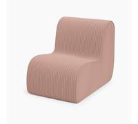 MEOWBABY Pouf Enfant Ergonomique - Fauteuil Poire Chambre Enfant - Pouf Poire Léger et Confortable avec Remplissage, Idéal pour Lecture et Jeu, Côtelé, Rose Poudré