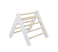 MEOWBABY Triangle d'escalade pour Enfant - 59x61cm Montessori Triangle Pikler pour Bébé en Bois, Blanc