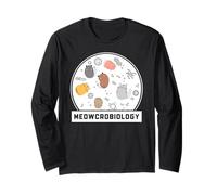 Meowcrobiology Cat Science Microbiologie Kitty Biologie Jeu de Mots Manche Longue