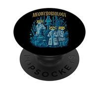Meowcrobiology Chat Miaou Microbiologie Science Bactériologie PopSockets PopGrip Adhésif