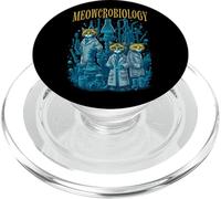 Meowcrobiology Chat Miaou Microbiologie Science Bactériologie PopSockets PopGrip pour MagSafe