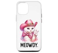 Meowdy Cat Bachelorette Party Pink Cowgirl Hat Cat Cowboy Coque pour iPhone 12/12 Pro