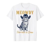 Meowdy Cat Detective Western Feline Noir Criminal Hunter T-Shirt