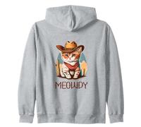 Meowdy chat drôle howdy meme western cowboy chaton Sweat à Capuche