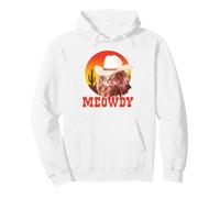 Meowdy! Funny Country Music Cat Cowboy Hat Vintage Sweat à Capuche