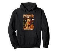 Meowdy Partner Whiskers in Wind Western Cowboy Cat Rodeo Sweat à Capuche