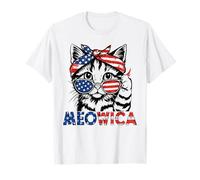 Meowica Cat 4 juillet, drapeau américain, homme, femme, enfant, patriote T-Shirt