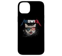 Meowica USA American Flag Cat Funny Patriotic 4th of July Coque pour iPhone 14 Plus
