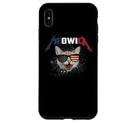 Meowica USA American Flag Cat Funny Patriotic 4th of July Coque pour iPhone XS Max