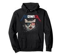 Meowica USA American Flag Cat Funny Patriotic 4th of July Sweat à Capuche