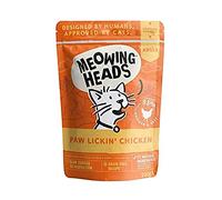 Meowing Heads Nourriture Humide pour Chats - Paw Lickin' Chicken - Sacs de Poulet 93% naturels sans arômes artificiels, Formule sans céréales (10 x 100 g)