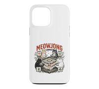 Meowjong Cats Jouant au Mahjong Tile Game Coque pour iPhone 13 Pro Max