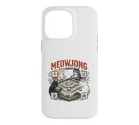 Meowjong Cats Jouant au Mahjong Tile Game Coque pour iPhone 14 Pro Max