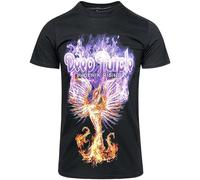 MEOWKIT Deep Purple Phoenix Rising T Shirt Black XXL