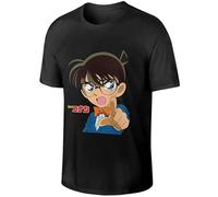 MEOWKIT Detective Conan Logo Men's Short Sleeve T-Shirt Black S