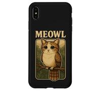 Meowl - Argot de Jeu Funny Meow Cat Owl Brainrot Meme Coque pour iPhone XS Max