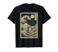 Meowl Great Wave Off Kanagawa - Chat Hibou Brainrot Meme Kids T-Shirt