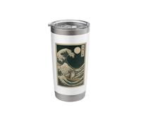 Meowl Great Wave Off Kanagawa - Chat Hibou Brainrot Slang Meme Gobelet isotherme en acier inoxydable double paroi