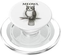 Meowl Sketch - Meow Cat Owl Brainrot Meme Teen Kids Gaming PopSockets PopGrip pour MagSafe