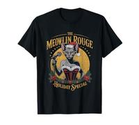 Meowlin Rouge Cat Cabaret de Noël pour Amoureux des Chats T-Shirt