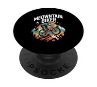 Meowntain Biker Cat Adventure PopSockets PopGrip Adhésif