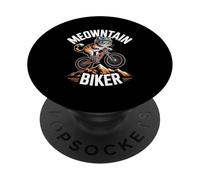 Meowntain Biker Cat Lors d'une Aventure à vélo PopSockets PopGrip Adhésif