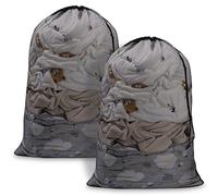 Meowoo 2PCS Filet Linge Machine à Laver, 70x90cm Filet Linge Avec Cordon de Serrage Sac a Linge Réutilisable, Sac a Linge Machine a Laver et Ddurable pour Chemisier Sous-vêtements Soutien-Gorge, Noir