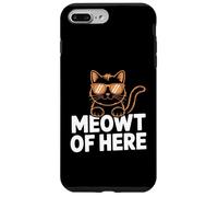 Meowt of Here Lunettes de soleil humoristiques Motif chat Coque pour iPhone 7 Plus/8 Plus