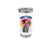 Meowtastic Meow British Shorthair Cat Bubble Gum Kitten Cats Gobelet isotherme en acier inoxydable double paroi
