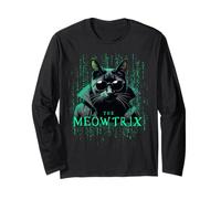 MEOWTRIX - Chat amusant en tant que personnage de film emblématique, jeu vidéo Manche Longue