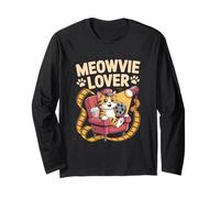 Meowvie Lover Cat Movie Night Cinéma Bobine Manche Longue