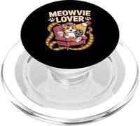 Meowvie Lover Cat Movie Night Cinéma Bobine PopSockets PopGrip pour MagSafe