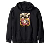 Meowvie Lover Cat Movie Night Cinéma Bobine Sweat à Capuche