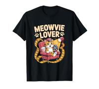 Meowvie Lover Cat Movie Night Cinéma Bobine T-Shirt
