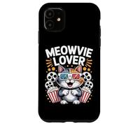 Meowvie Lover Cat Movie Night Lunettes Popcorn 3D Coque pour iPhone 11