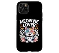 Meowvie Lover Cat Movie Night Lunettes Popcorn 3D Coque pour iPhone 11 Pro