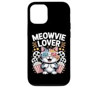 Meowvie Lover Cat Movie Night Lunettes Popcorn 3D Coque pour iPhone 12/12 Pro