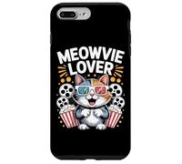 Meowvie Lover Cat Movie Night Lunettes Popcorn 3D Coque pour iPhone 7 Plus/8 Plus
