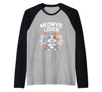 Meowvie Lover Cat Movie Night Lunettes Popcorn 3D Manche Raglan