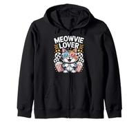Meowvie Lover Cat Movie Night Lunettes Popcorn 3D Sweat à Capuche