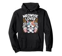 Meowvie Lover Cat Movie Night Lunettes Popcorn 3D Sweat à Capuche